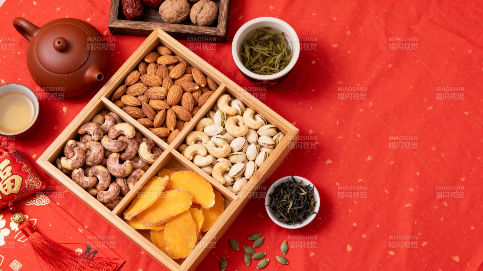 年货坚果茶点图片