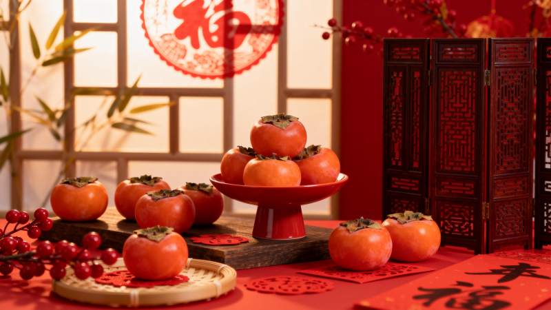 柿柿如意迎新春图片