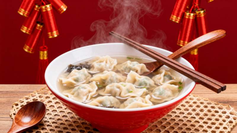 热气腾腾的饺子图片