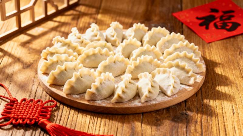 饺子迎春福满堂图片
