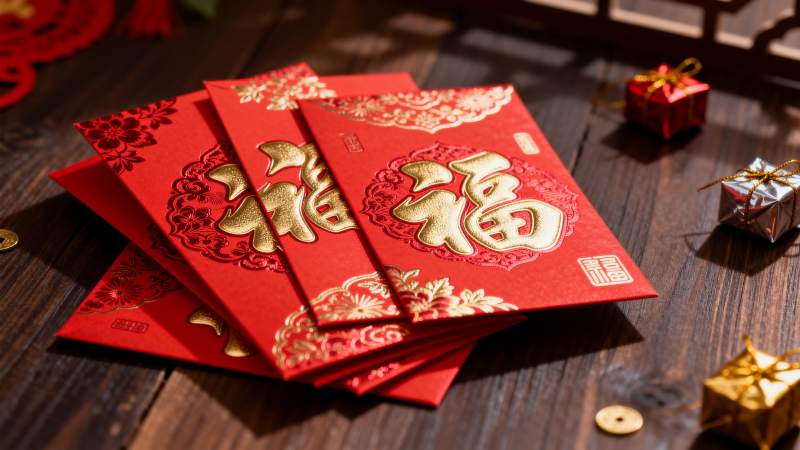 春节红包福字喜庆图片