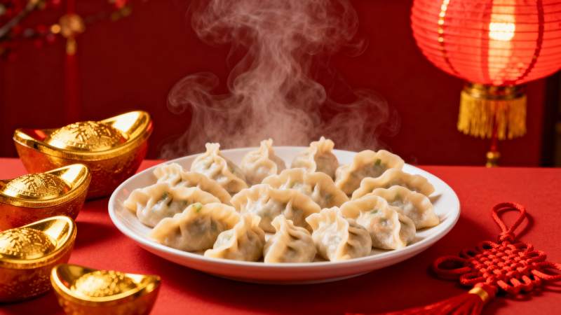热腾腾的饺子年味浓图片