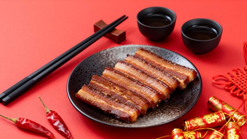 红烧肉配年味图片