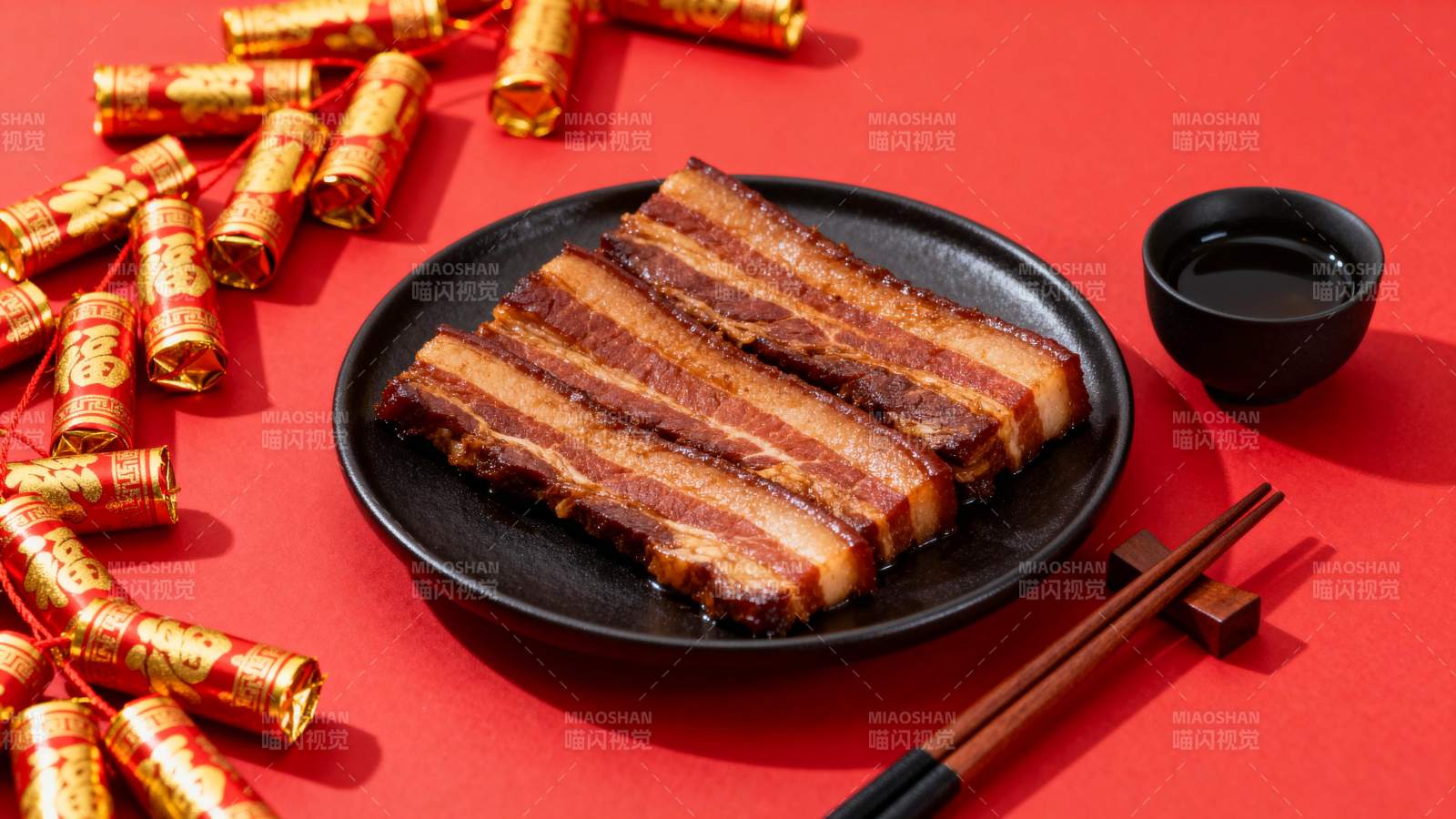 红烧排骨配金卷图片