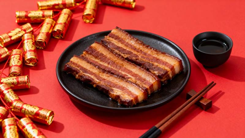 红烧排骨配金卷图片