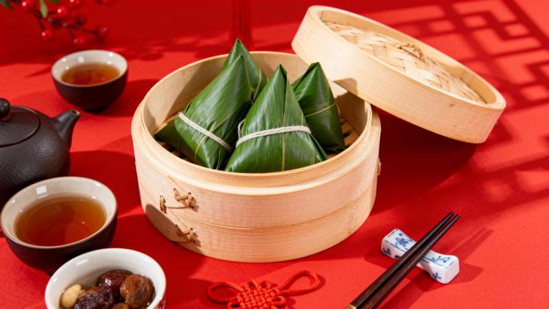 端午粽香茶韵图片