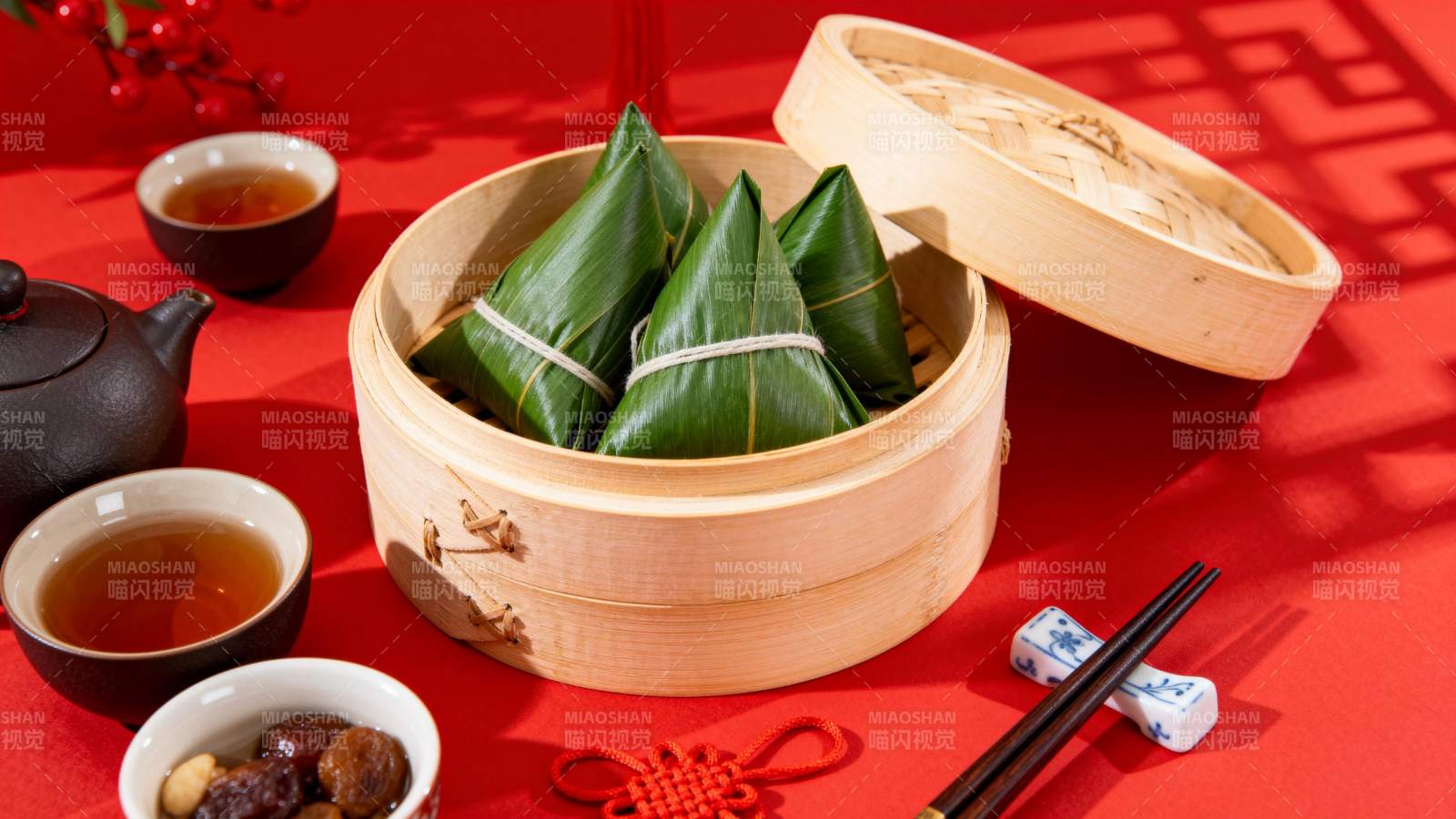 端午粽香茶韵图片