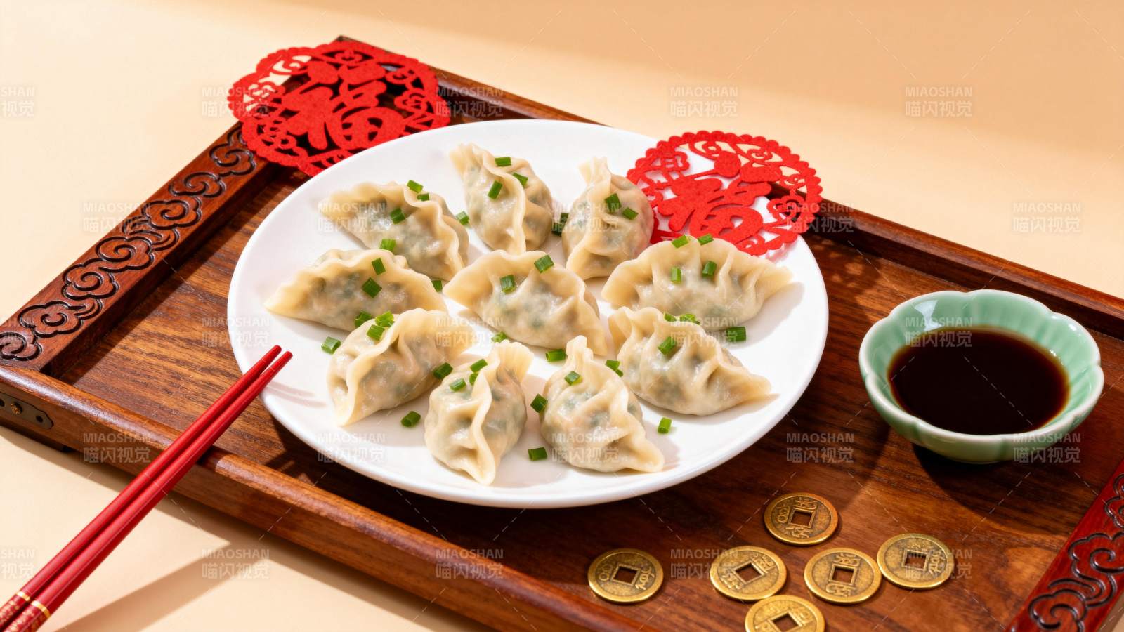 饺子迎新春图片