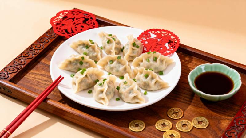 饺子迎新春图片