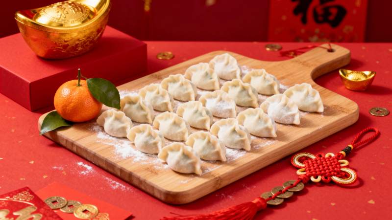 春节饺子迎福年图片