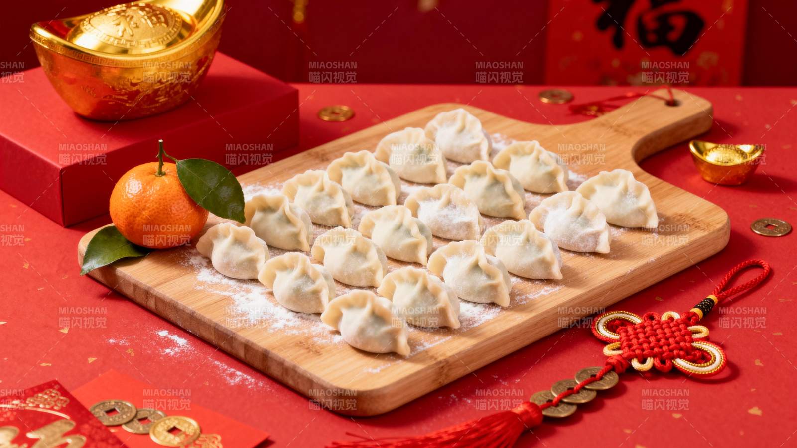 春节饺子迎福年图片