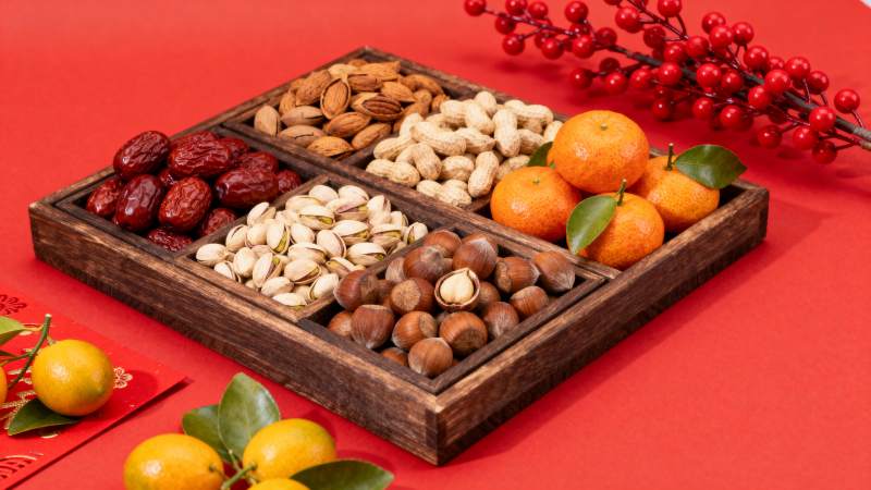 年货坚果果干拼盘图片
