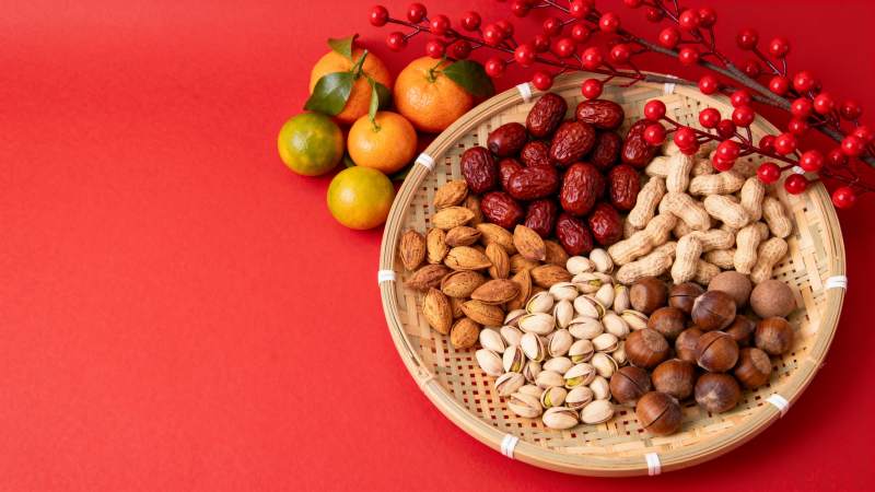 年货坚果果盘图片