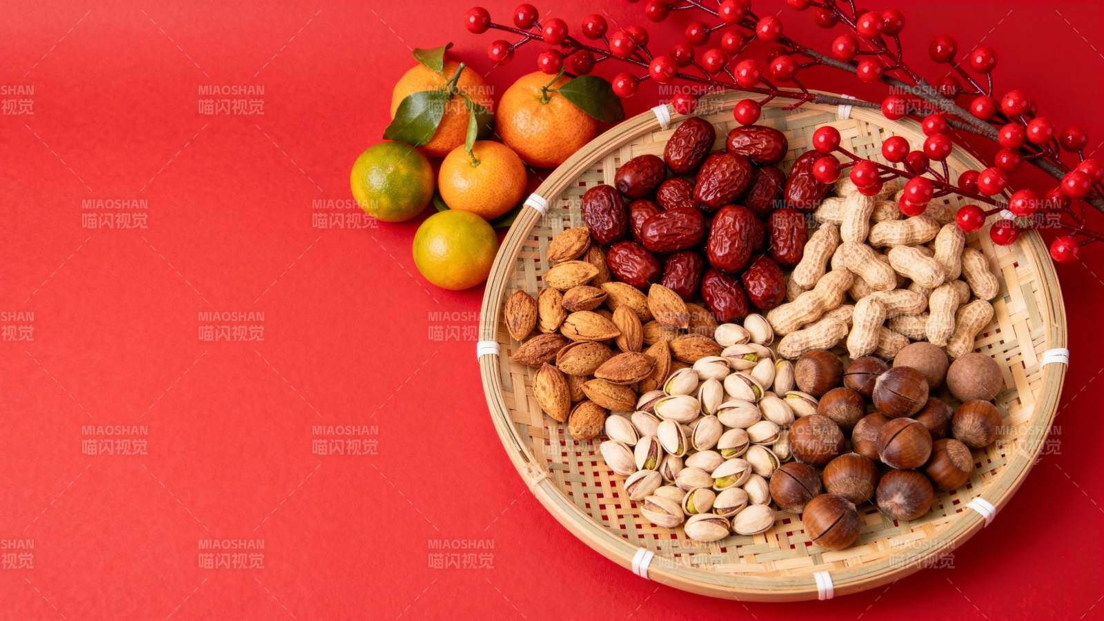 年货坚果果盘图片