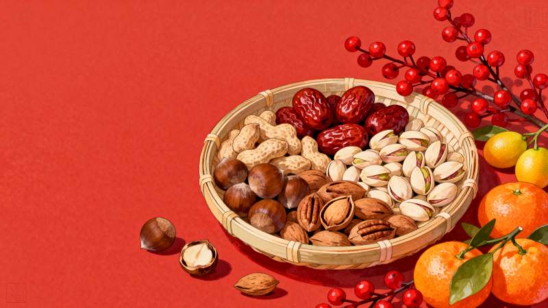 坚果果干迎新春图片