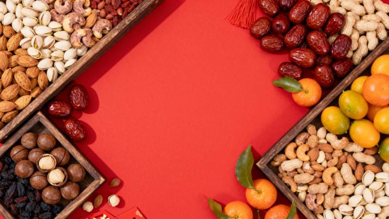 坚果水果拼盘图片