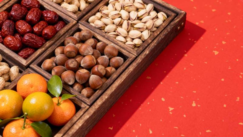 年货坚果果干拼盘图片