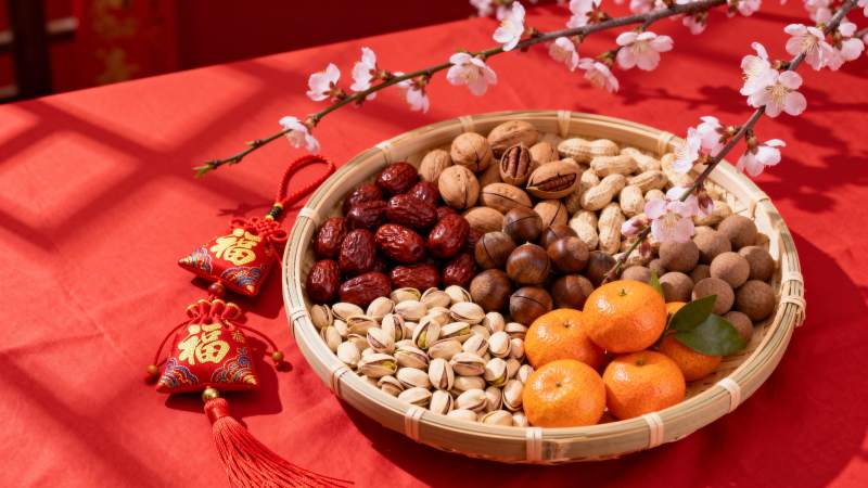 年货坚果果盘图片