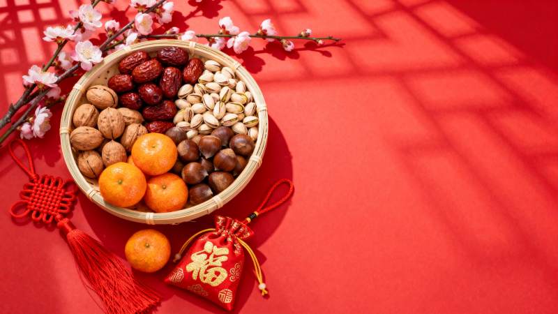 新春福果满盘图片