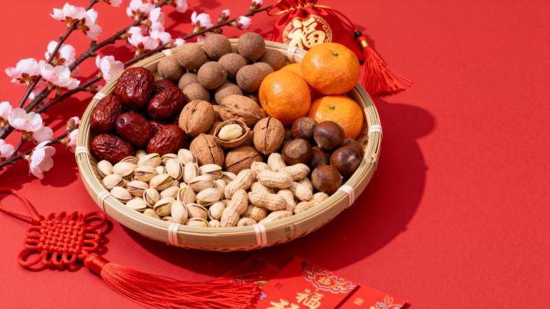 新春坚果果盘图片