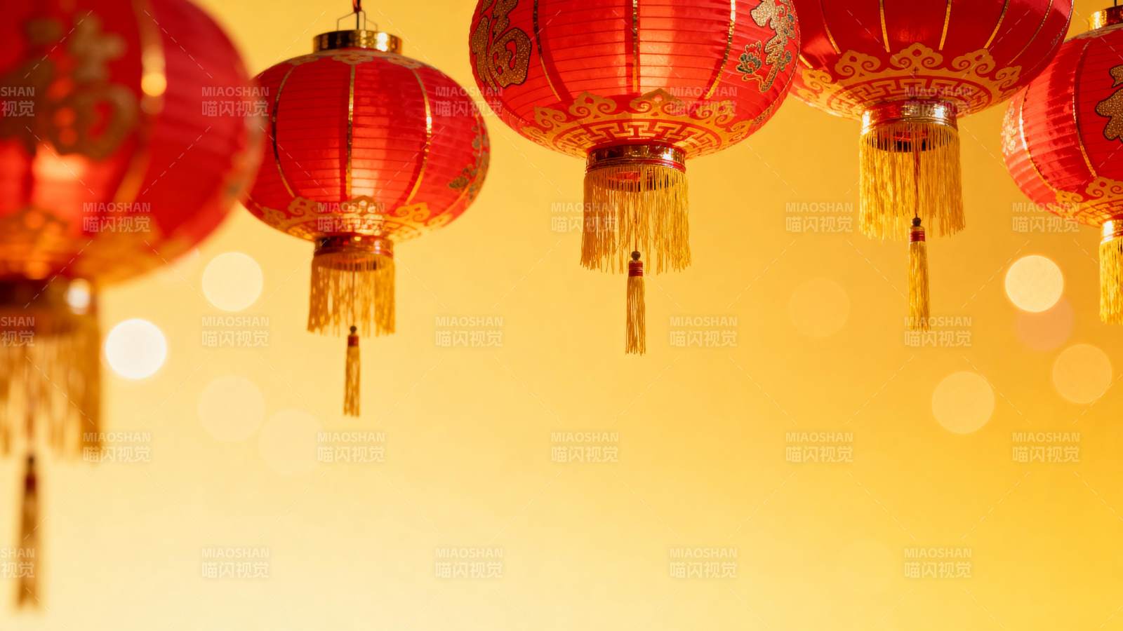 红灯笼迎新春图片