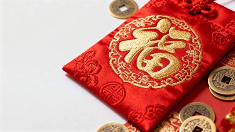 福字红包与古币图片