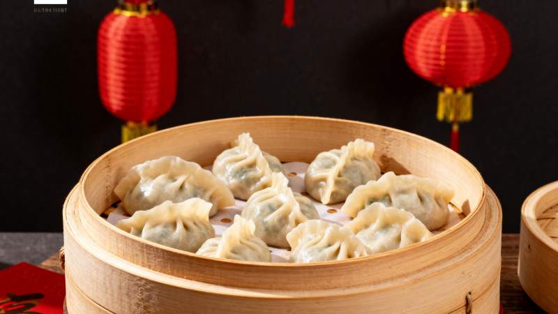 蒸笼里的饺子图片