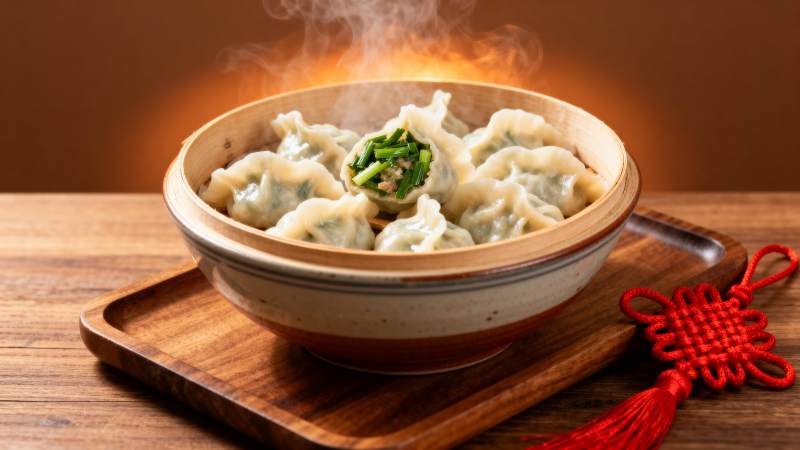 热气腾腾的饺子图片