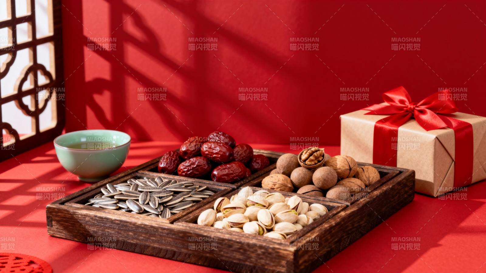 年货礼盒 坚果果干图片