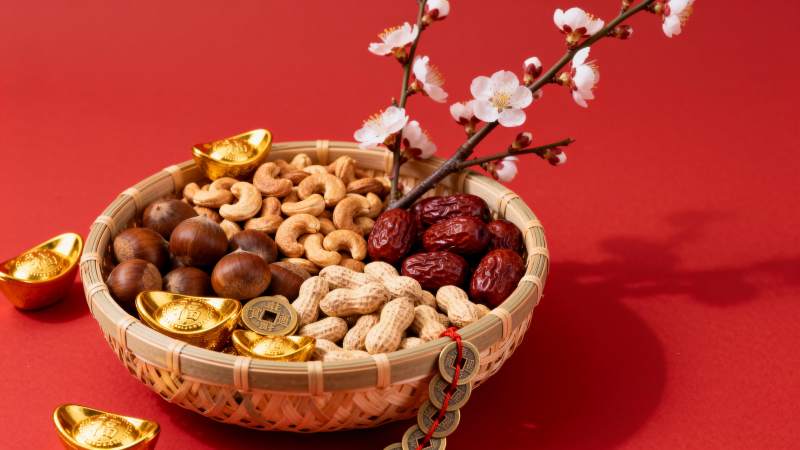 年货坚果金元宝图片