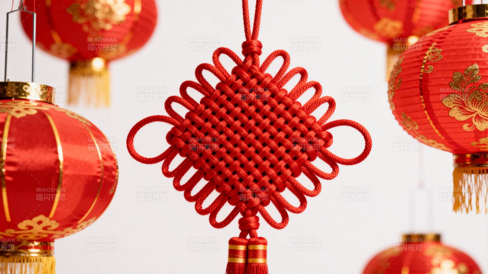 红灯笼与中国结图片