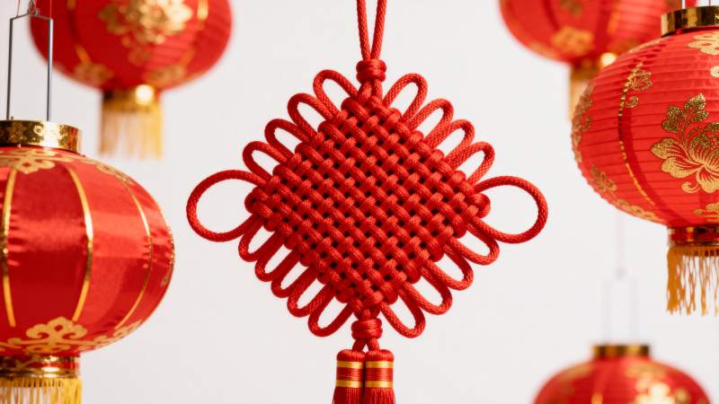 红灯笼与中国结图片