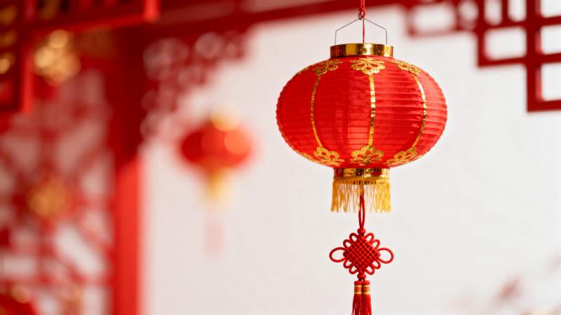 红灯笼迎新春图片