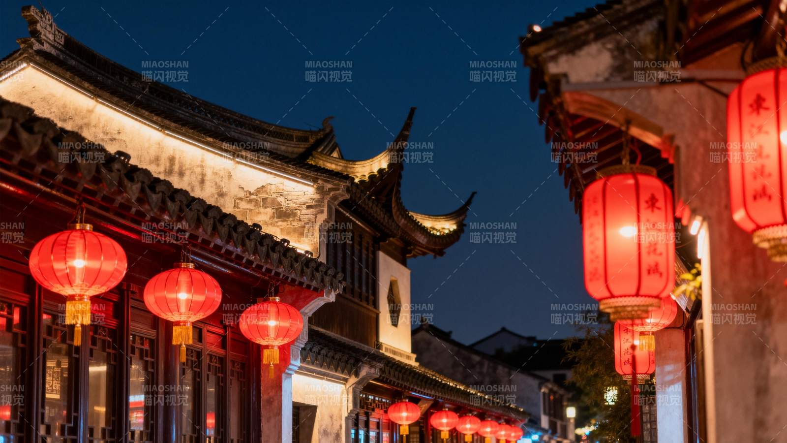 古街夜景 lanterns图片