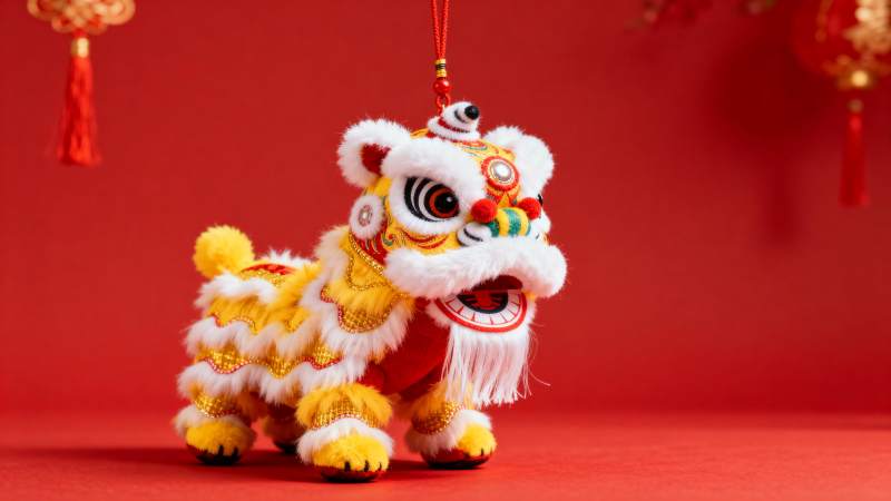 舞狮迎新春图片