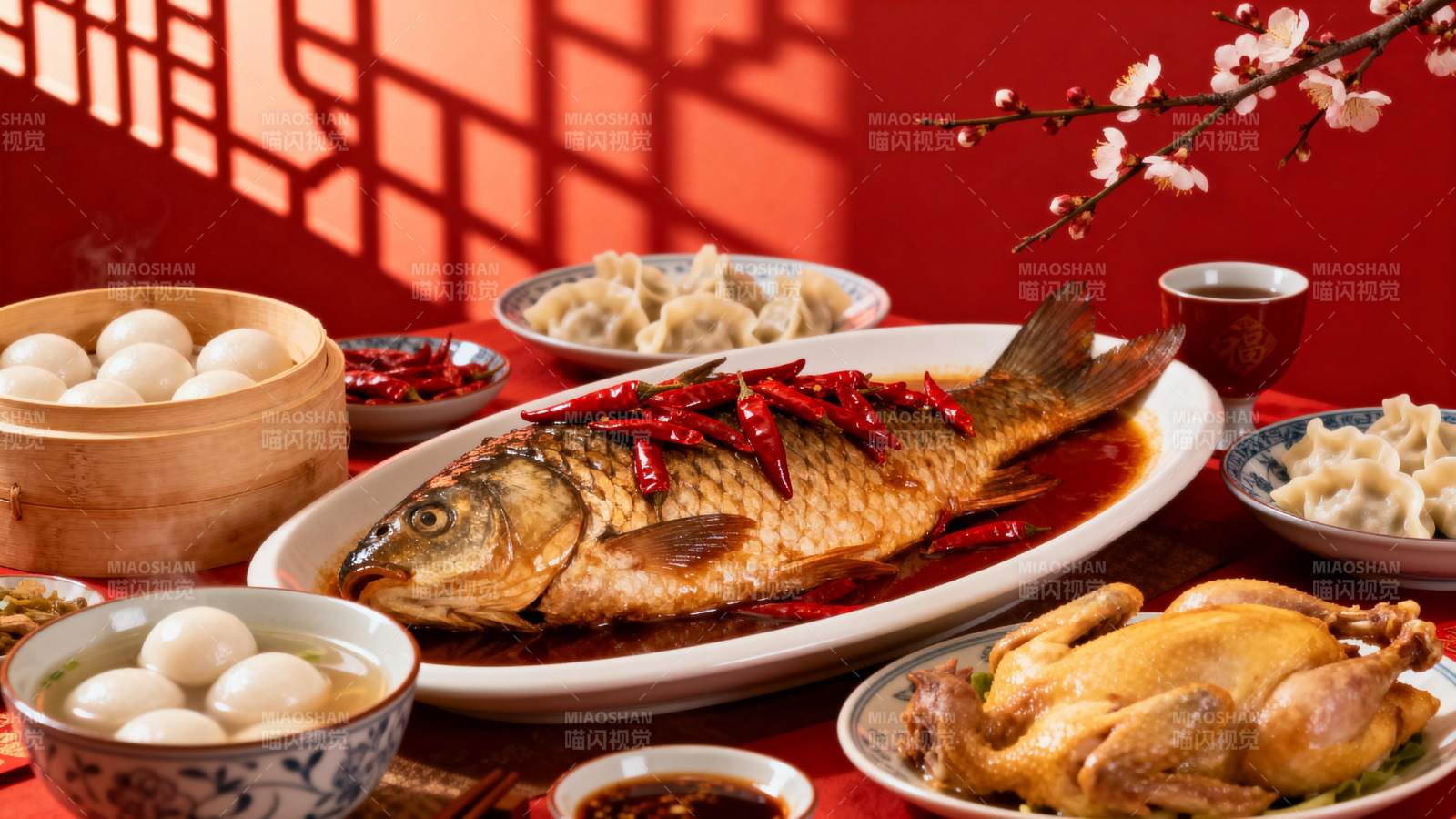 年夜饭丰盛美味图片