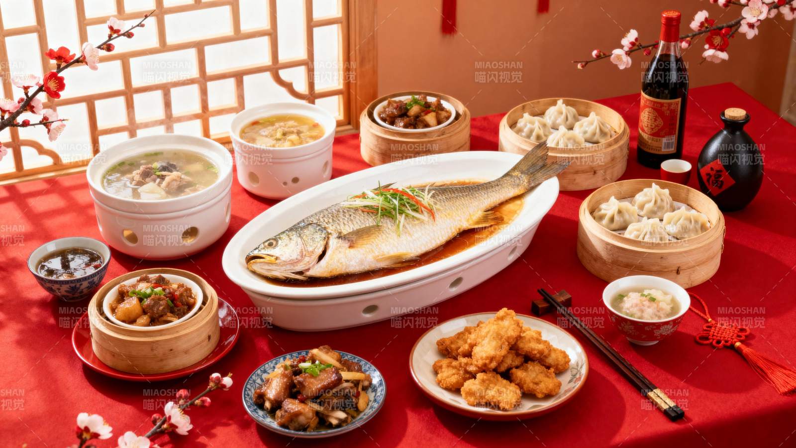 年夜饭盛宴图片