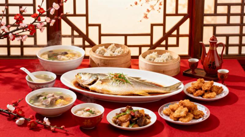 年夜饭盛宴图片