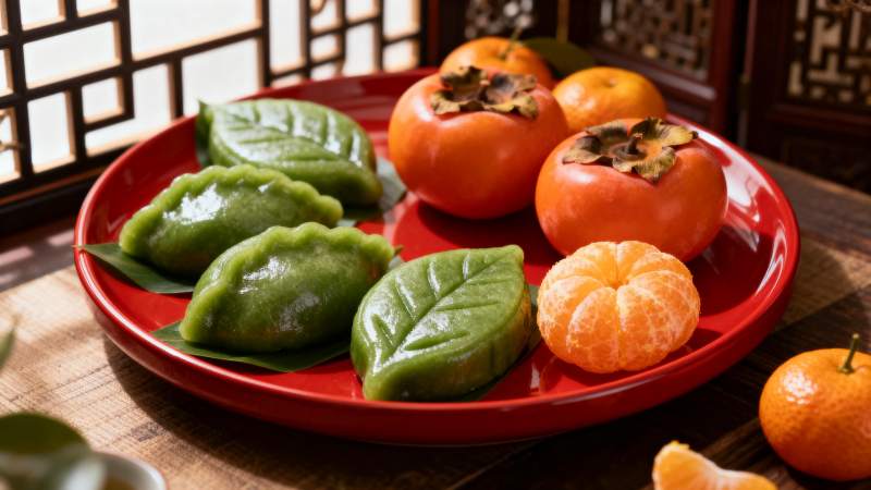 青团柿子伴橙香图片