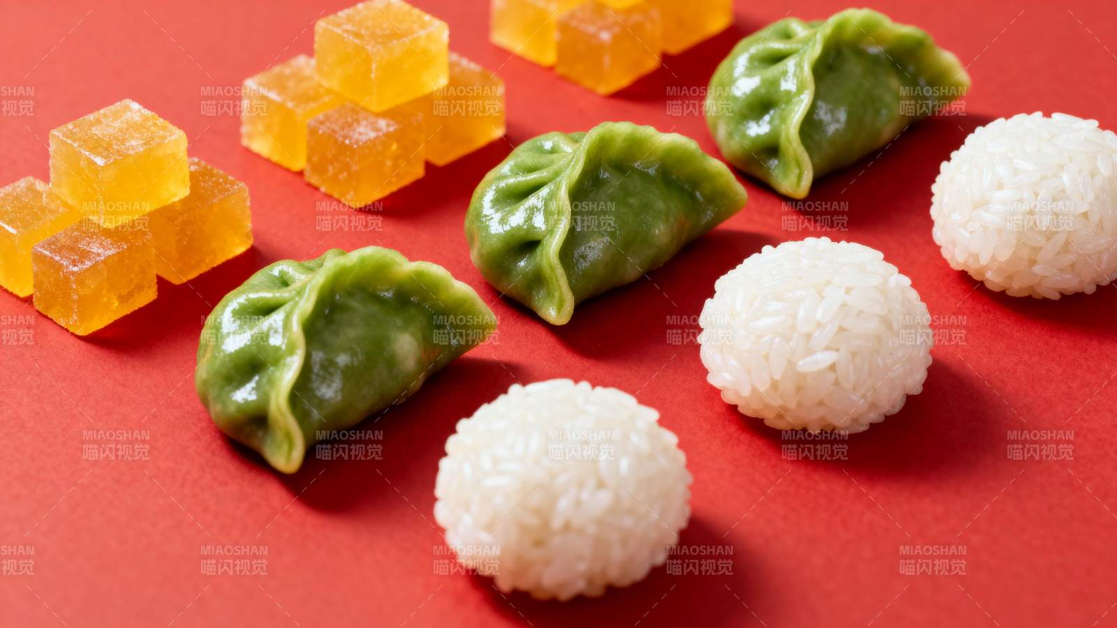 多彩糖果与饭团图片