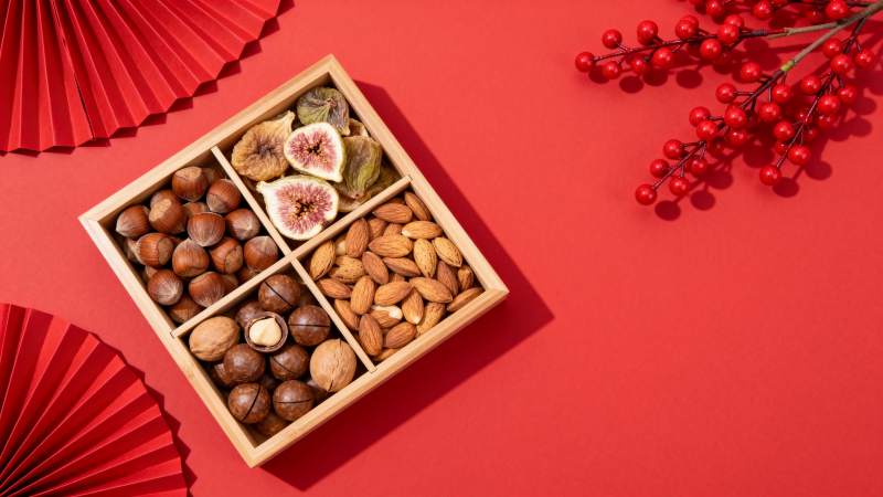 坚果果干礼盒图片