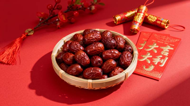 红枣迎春喜庆年图片