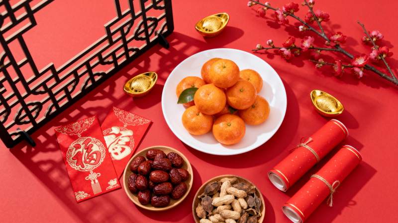 春节年货摆盘图片