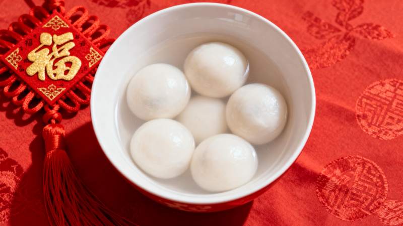 元宵汤圆喜庆图图片