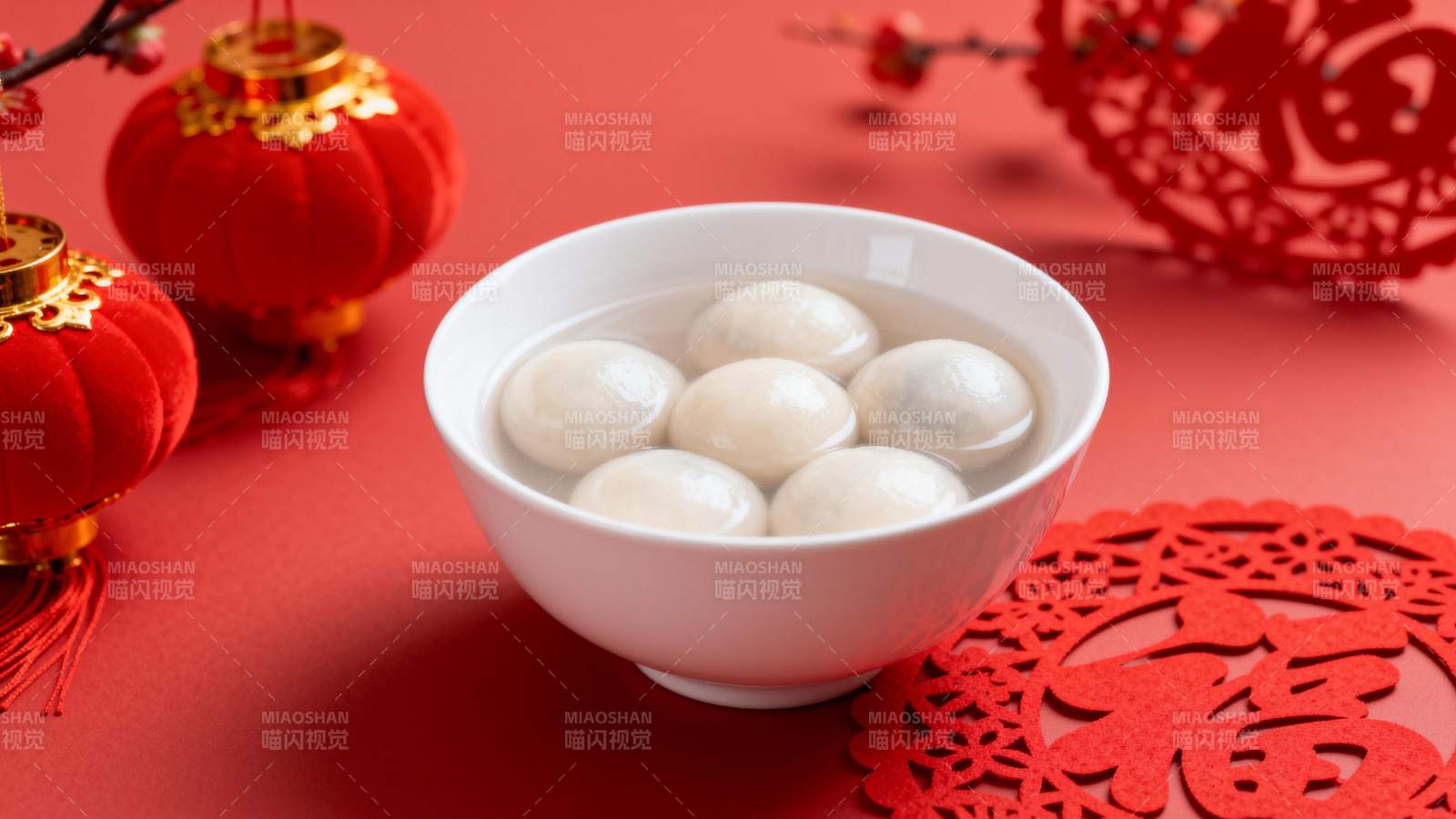 元宵节汤圆特写图片