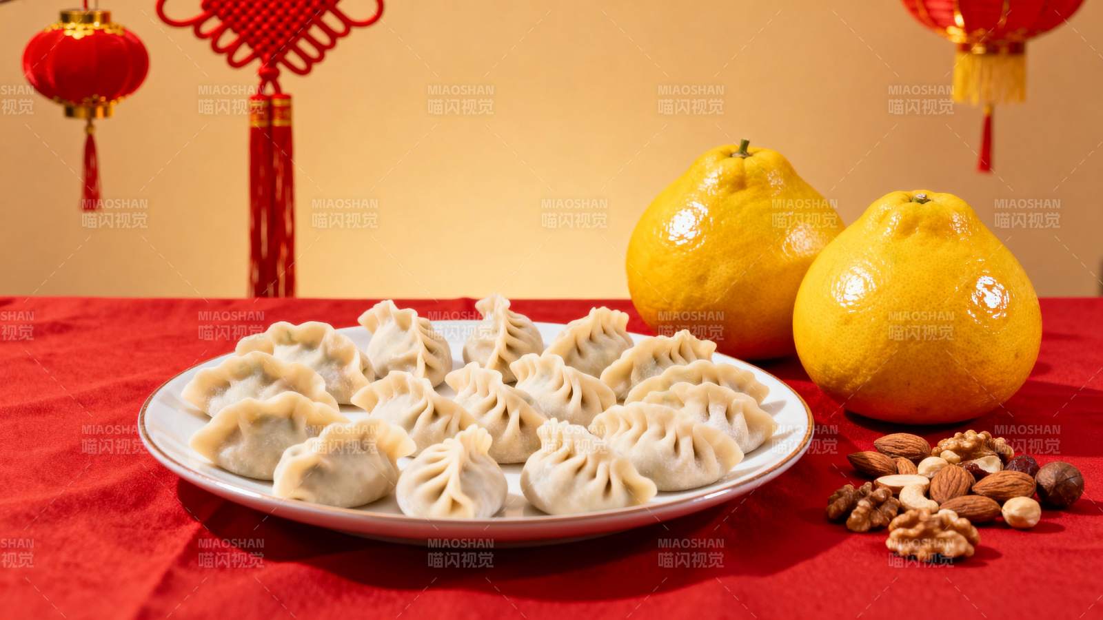 春节饺子与年货图片