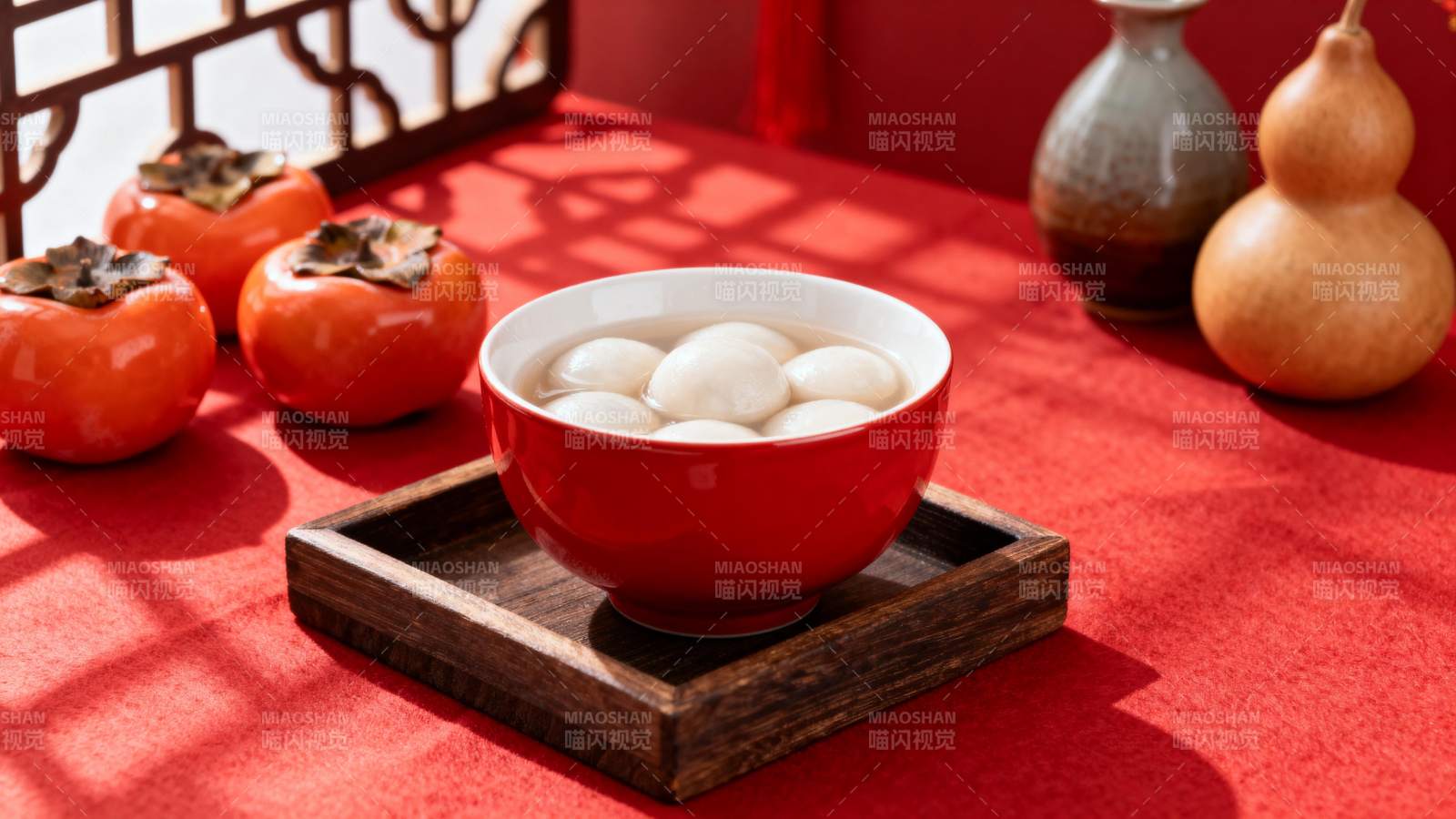 红碗汤圆迎新春图片