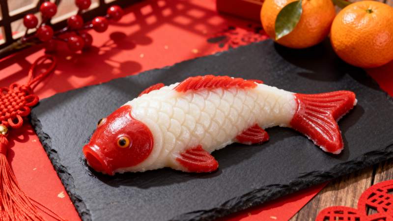 年年有余 红白锦鲤图片