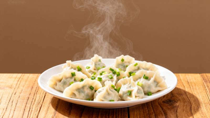 热气腾腾的饺子图片