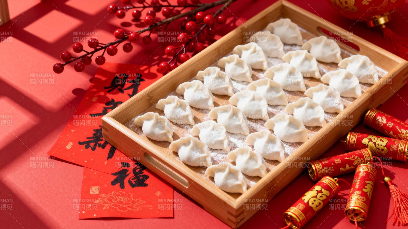 春节饺子喜庆宴图片